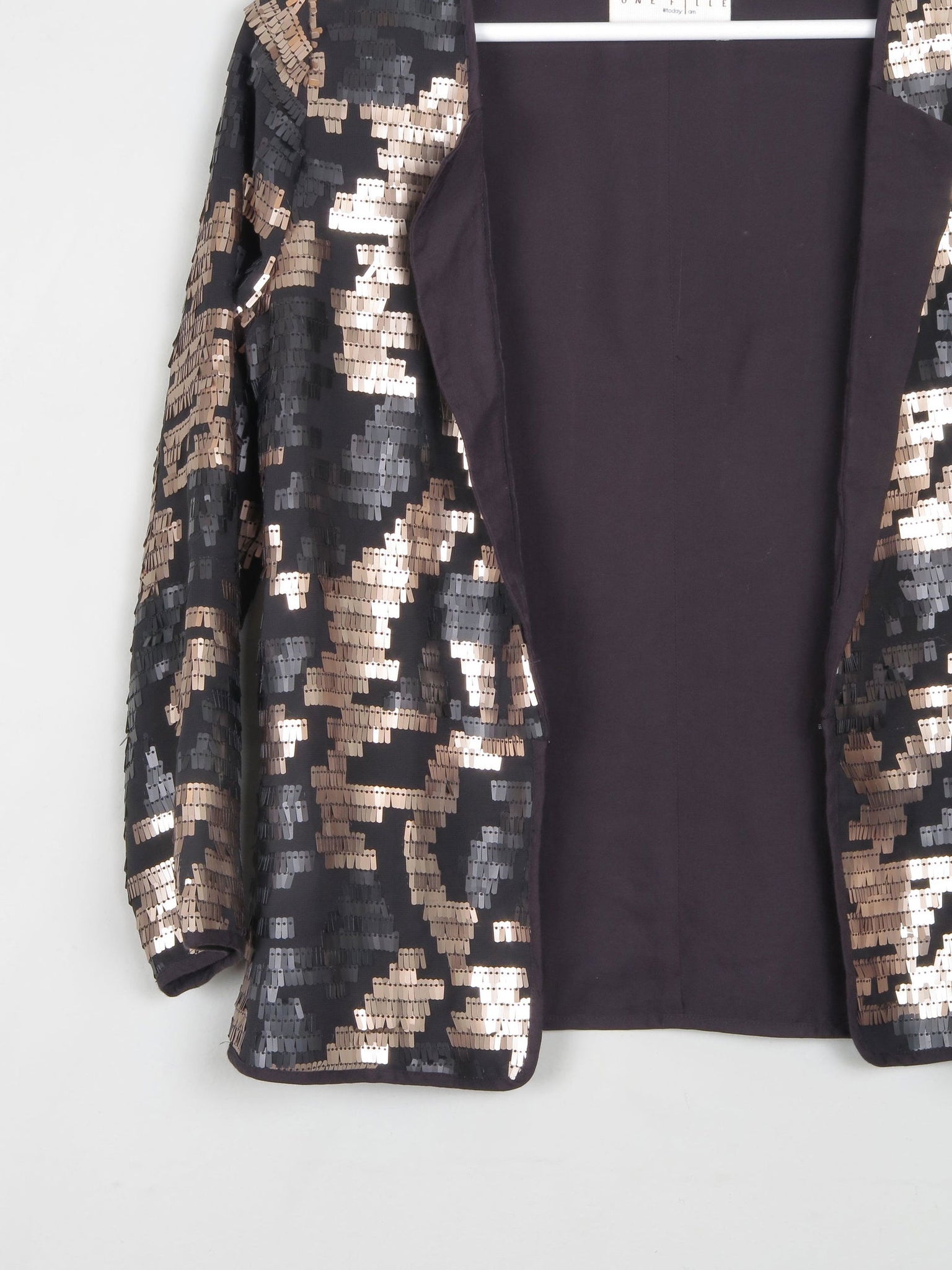 Black & Gold Sequin Cropped Jacket Xs/S - The Harlequin