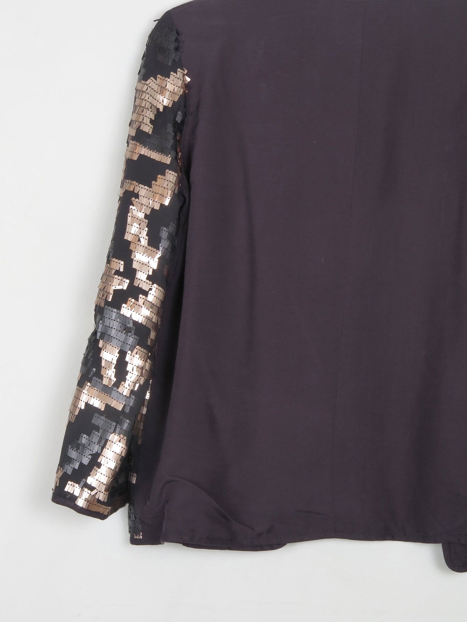 Black & Gold Sequin Cropped Jacket Xs/S - The Harlequin