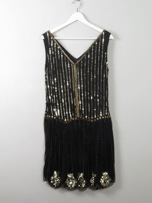Black & Gold Vintage Style 1920’s  Flapper Dress 12 - The Harlequin