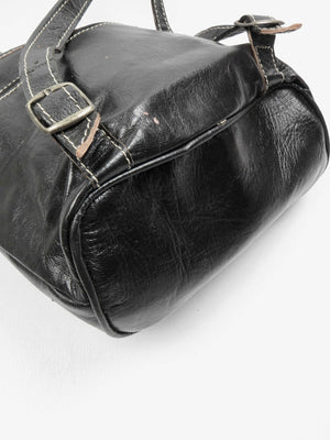 Black Leather New Backpack S - The Harlequin