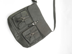 Black Leather Satchel - The Harlequin