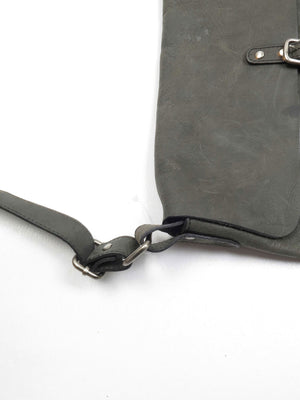 Black Leather Satchel - The Harlequin