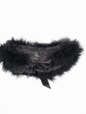 Black Marabou Feather Collar Caplet - The Harlequin