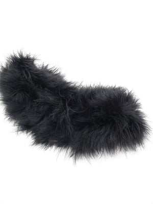 Black Marabou Feather Collar Caplet - The Harlequin