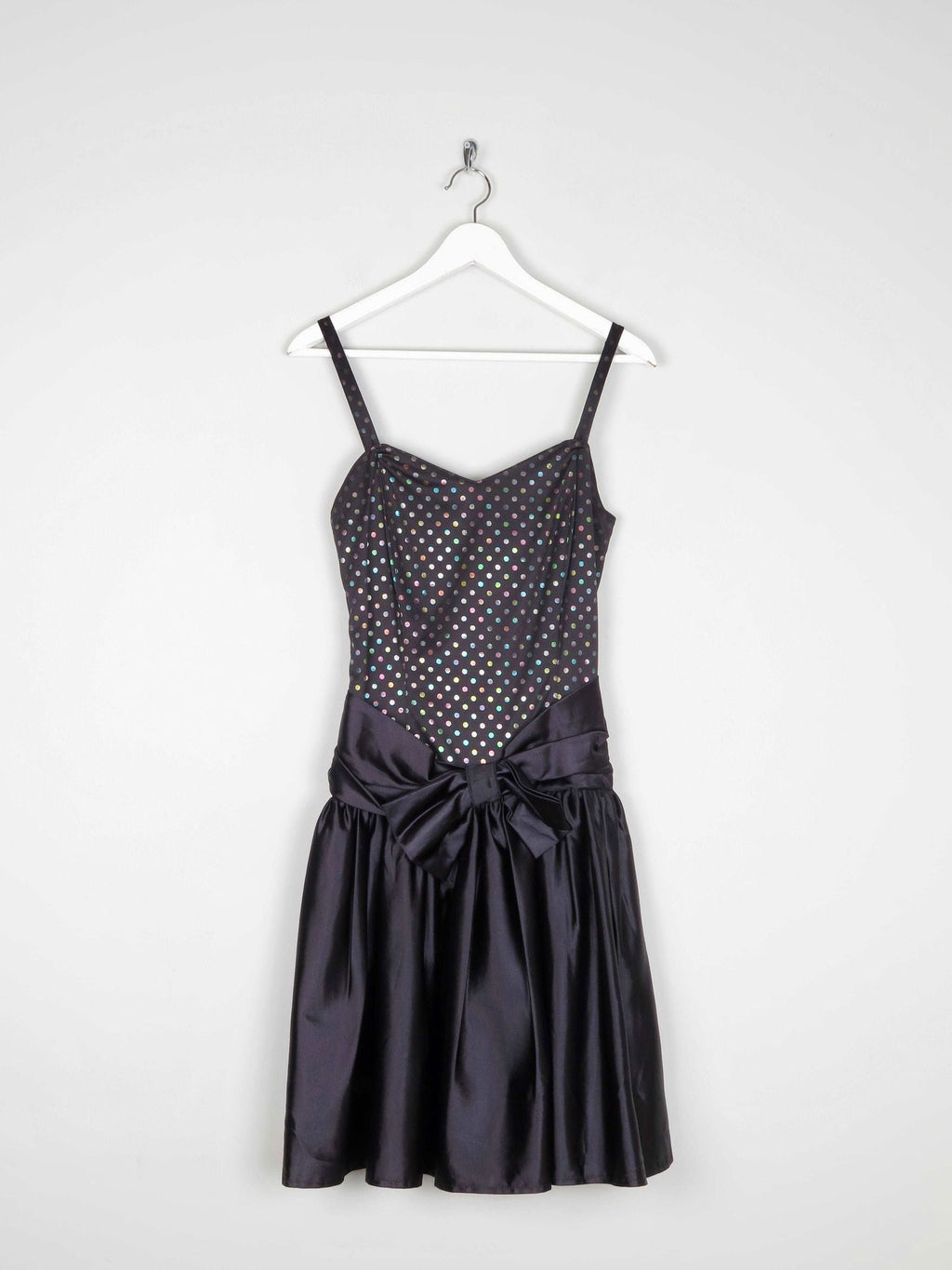 Black & Polka Dot Corset Party Dress S - The Harlequin