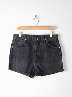 Black Vintage Denim Wrangler Shorts 31" 10 - The Harlequin