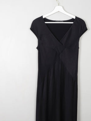 Black Vintage Pearse Fionda Black Satin Evening Dress S - The Harlequin
