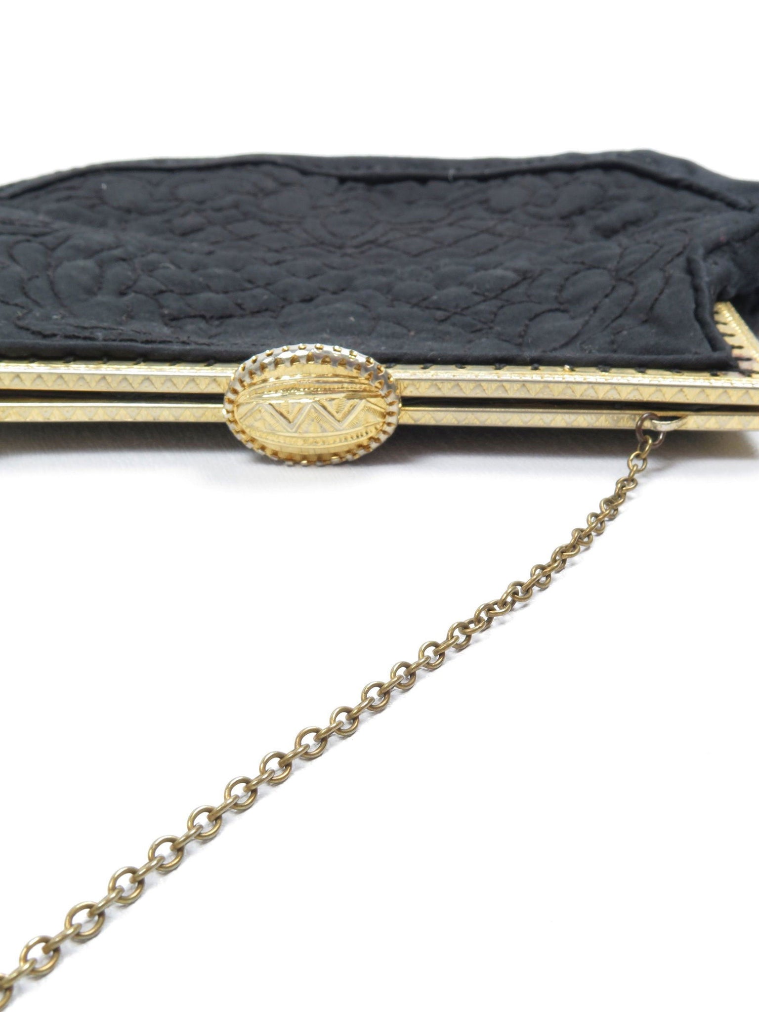 Black Vintage Quilted Occasional Bag - The Harlequin