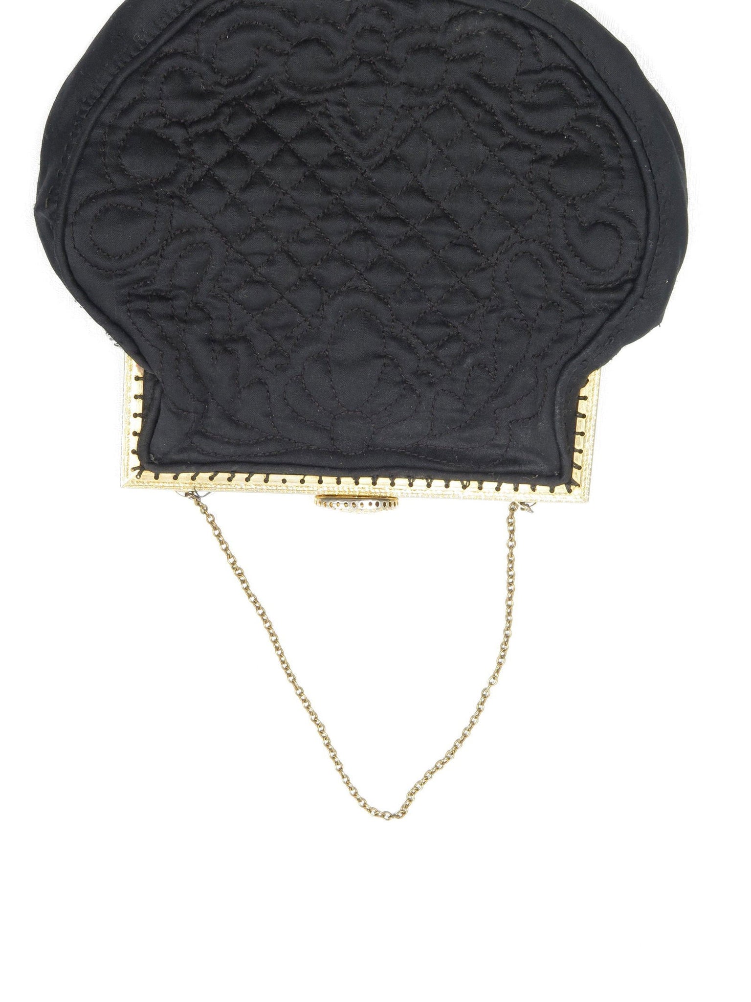Black Vintage Quilted Occasional Bag - The Harlequin