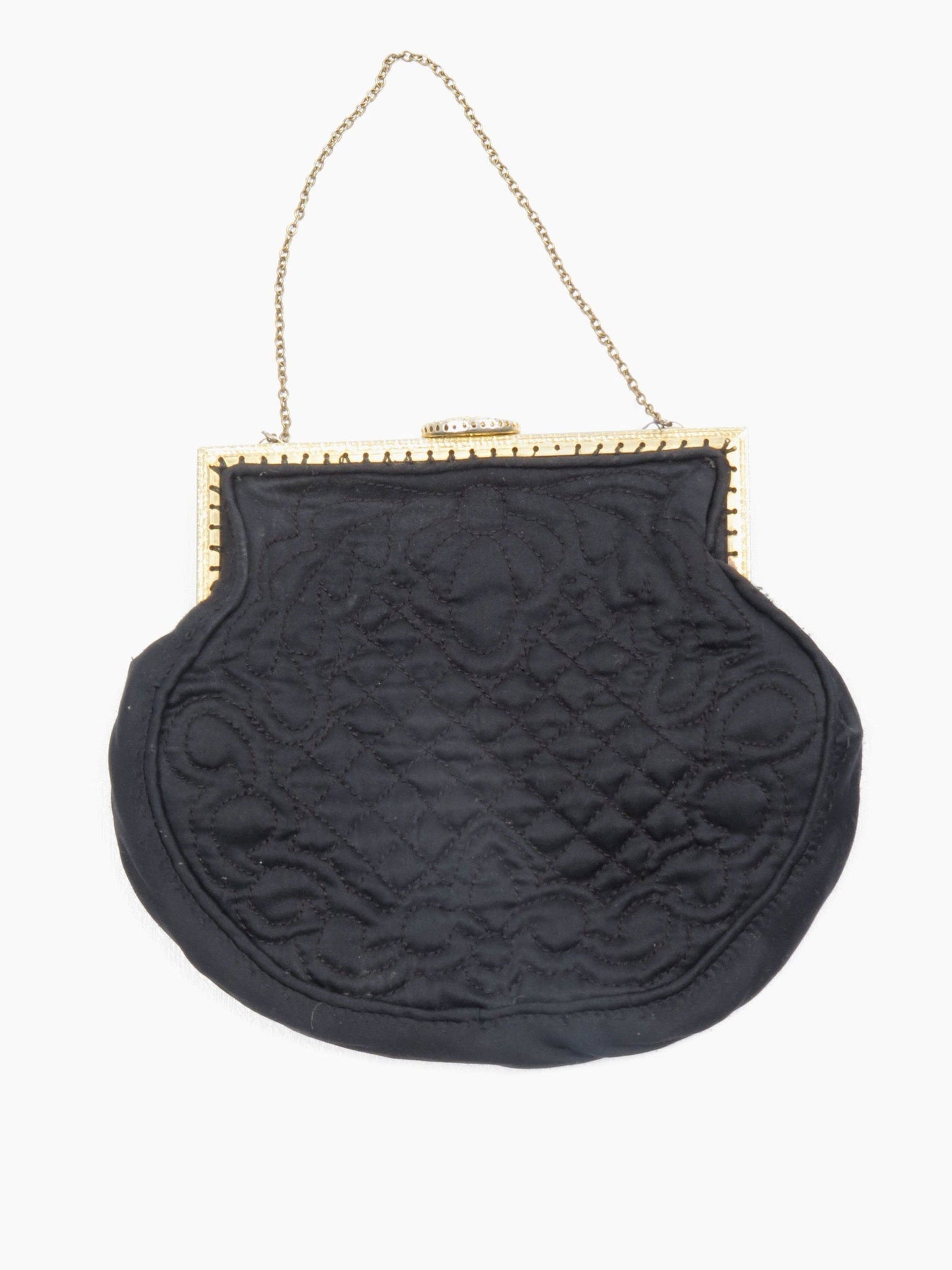 Black Vintage Quilted Occasional Bag - The Harlequin