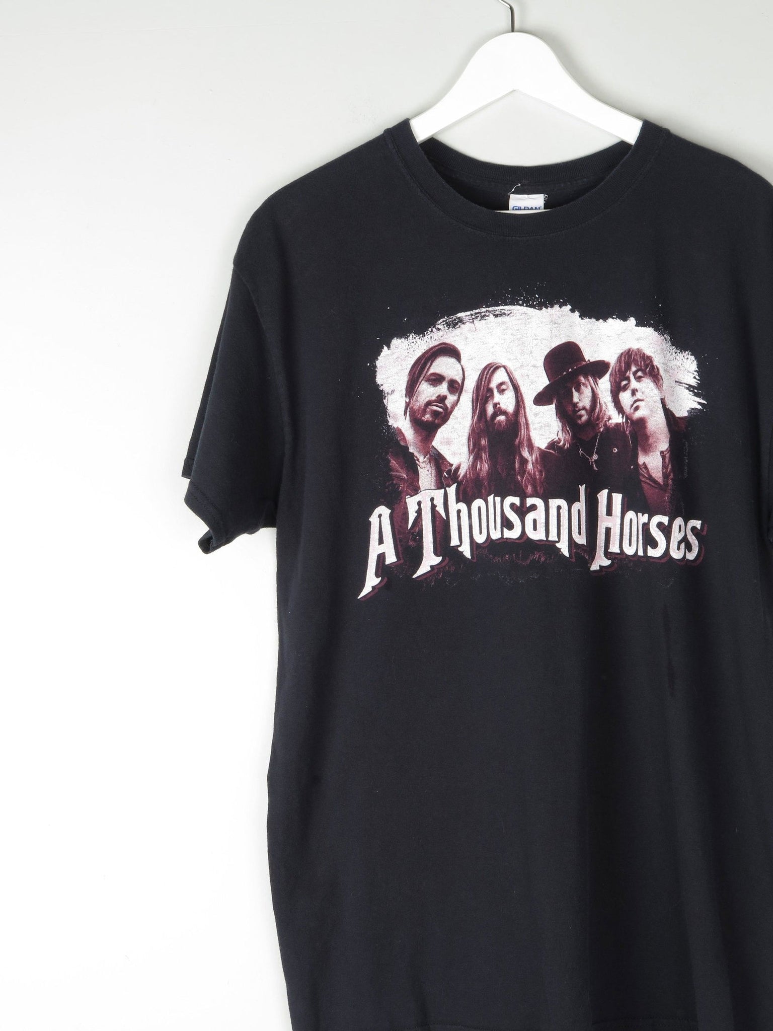 Black Vintage Rock T-shirt 'A Thousand Horses' L - The Harlequin