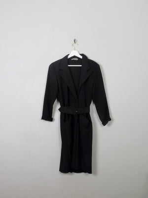 Black Vintage Shirt Dress S - The Harlequin