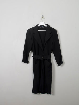 Black Vintage Shirt Dress S - The Harlequin