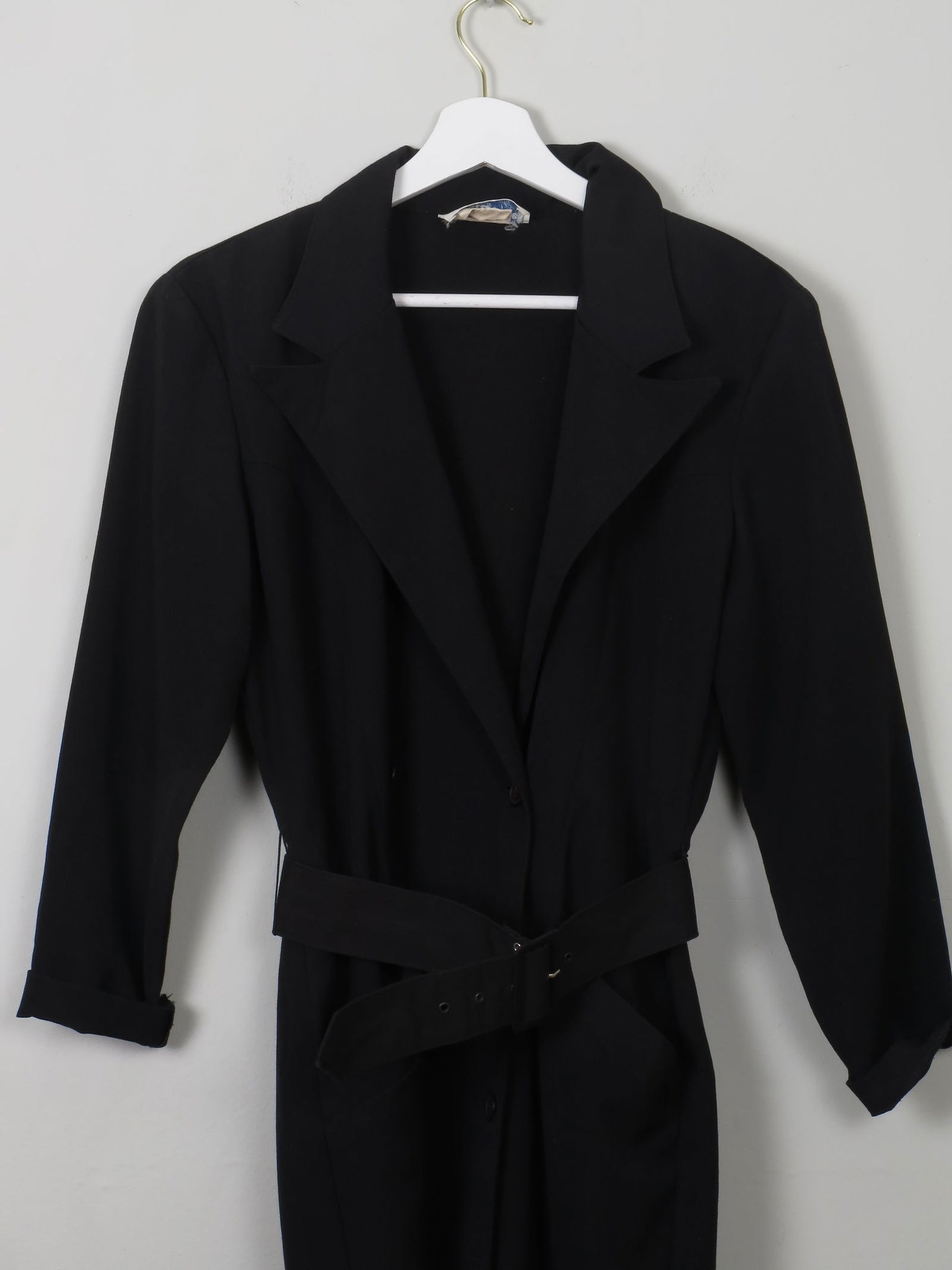Black Vintage Shirt Dress S - The Harlequin