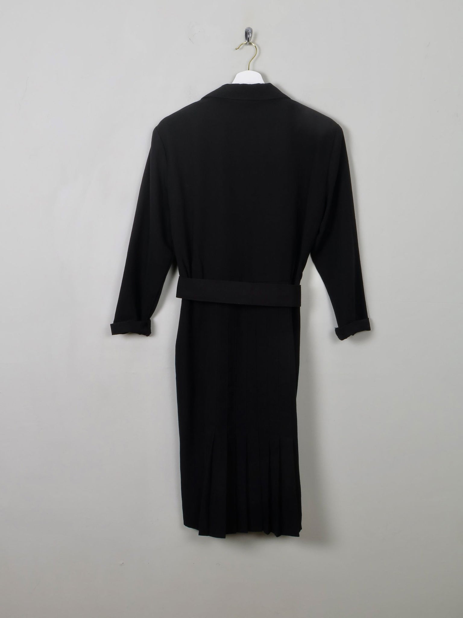 Black Vintage Shirt Dress S - The Harlequin