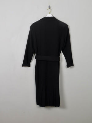 Black Vintage Shirt Dress S - The Harlequin