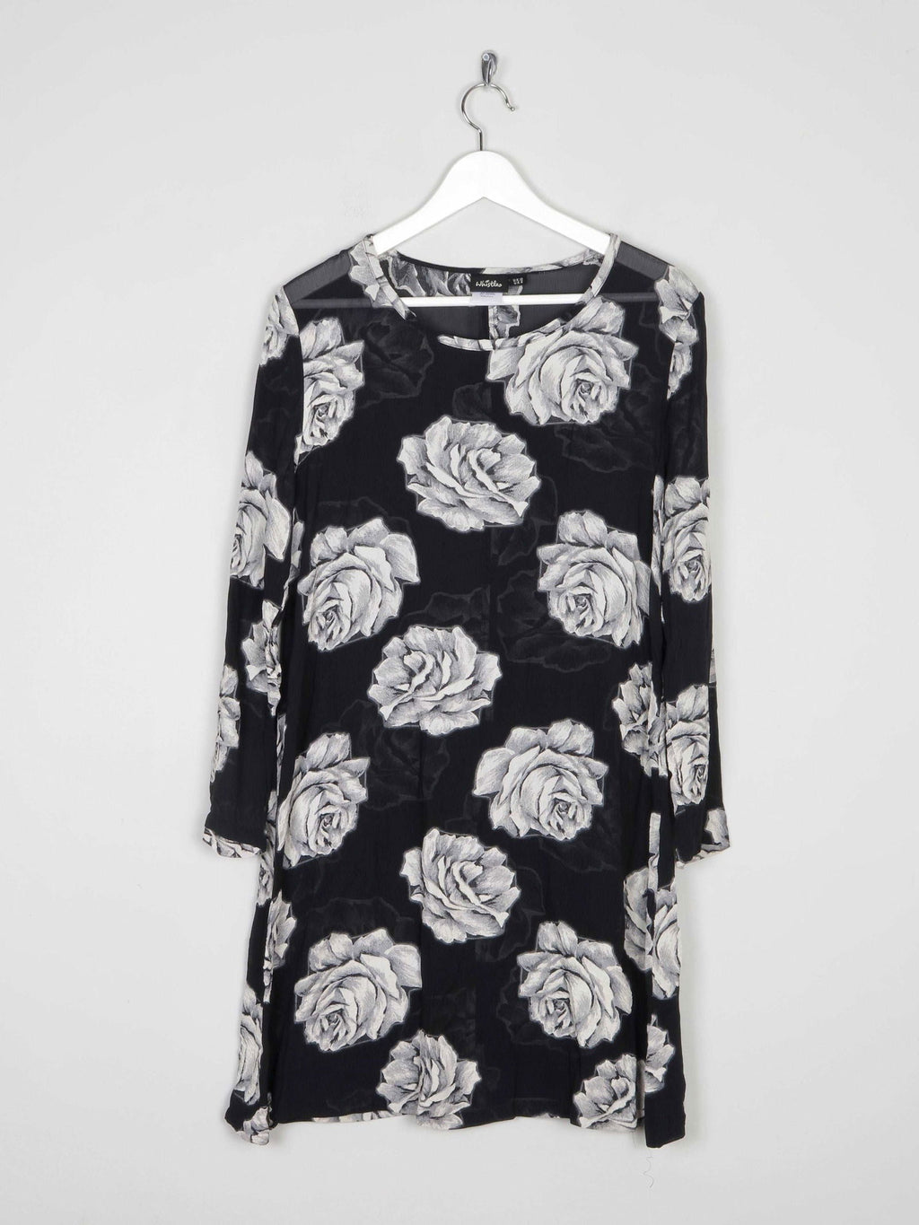 Black Vintage Whistles Dress With Flowers M - The Harlequin