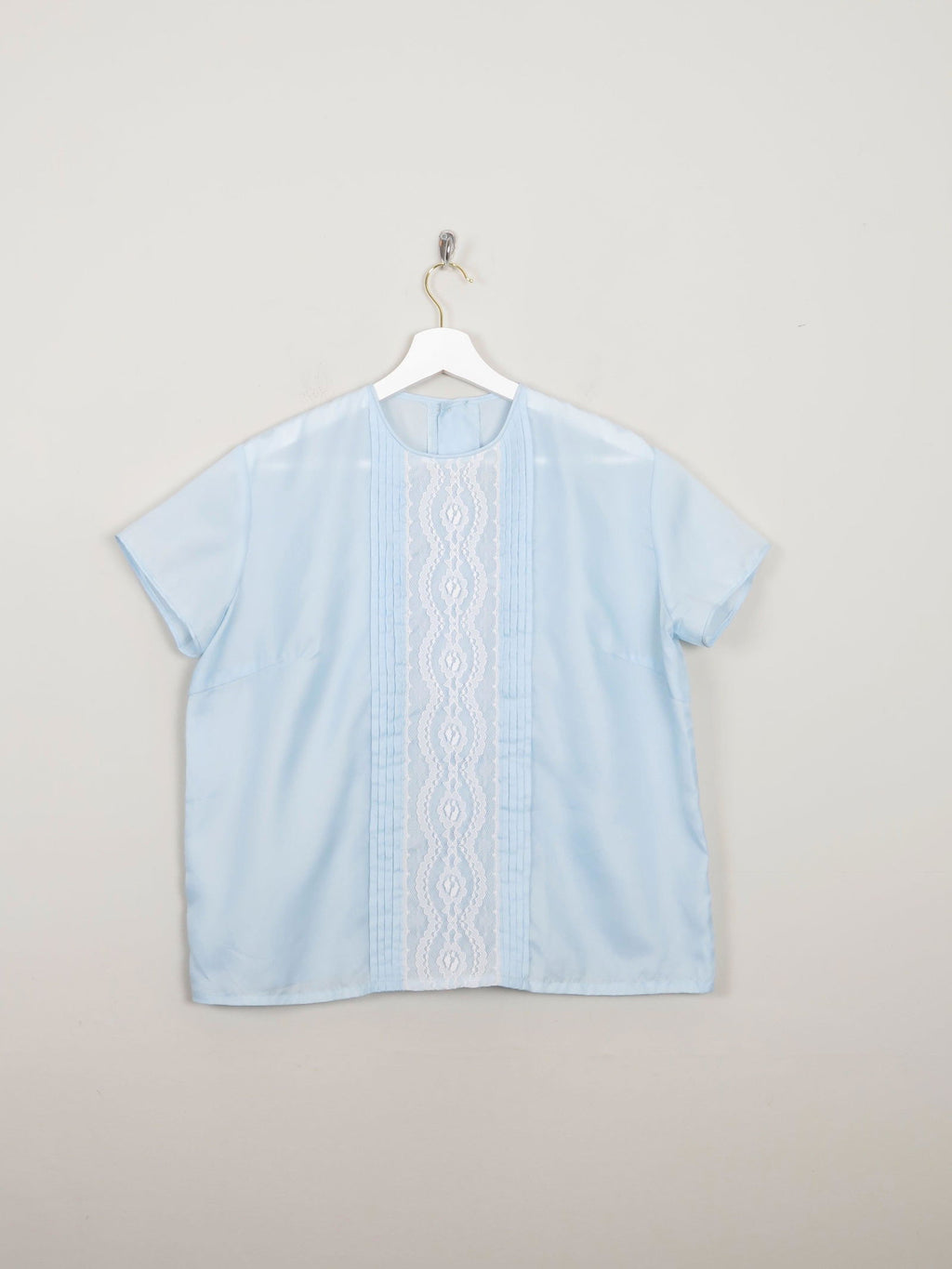 Blue 1960s Vintage Short Sleeved Blouse L - The Harlequin
