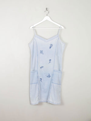 Blue Denim Vintage Embroidered Dress L/XL - The Harlequin