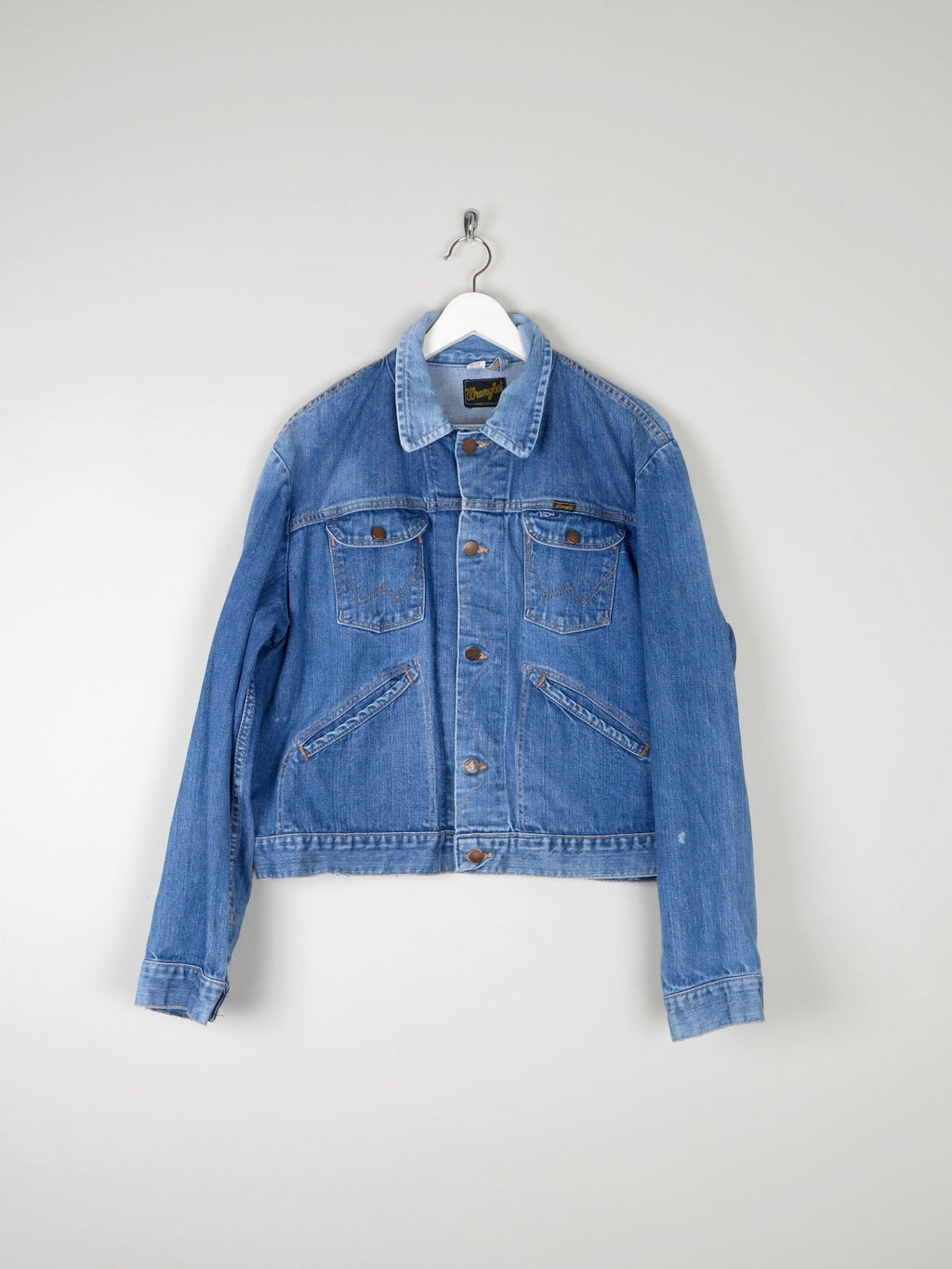 Blue Denim Vintage Fitted Wrangler Jacket L 46" - The Harlequin