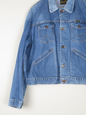 Blue Denim Vintage Fitted Wrangler Jacket L 46" - The Harlequin