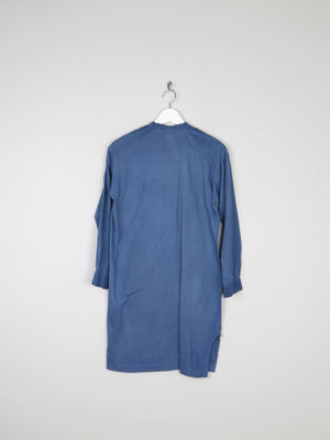 Blue Long Vintage Grandad Collarless Shirt S/M - The Harlequin