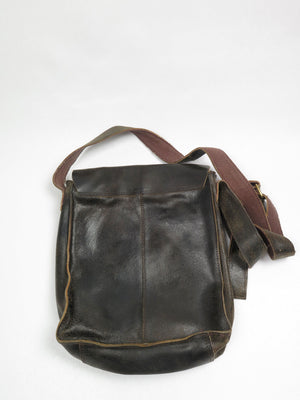 Brown Leather Messenger Bag - The Harlequin