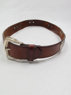 Brown Leather Vintage Belt Waist  XS/S - The Harlequin