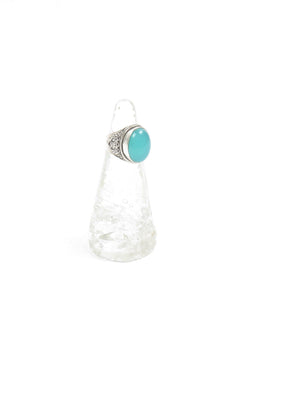 Chalcedony & Silver Ring - The Harlequin