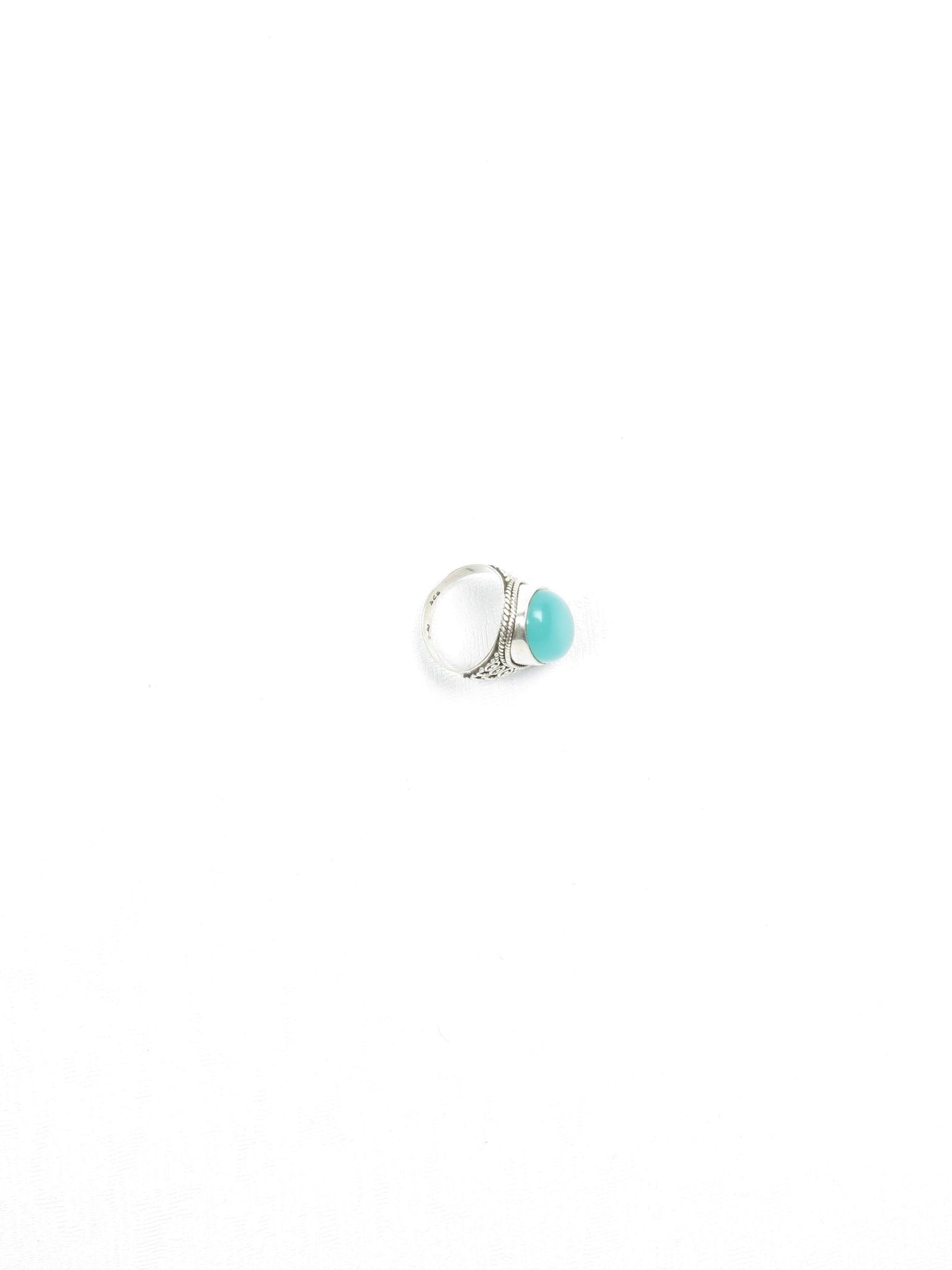 Chalcedony & Silver Ring - The Harlequin