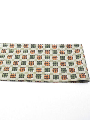 Classic Vintage Green Printed Cravat Style Scarf - The Harlequin