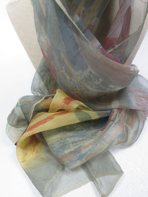 Colourful Vintage Liberty Silk Scarf - The Harlequin