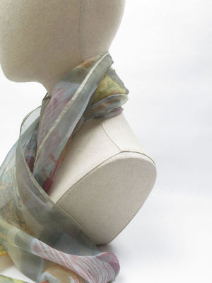 Colourful Vintage Liberty Silk Scarf - The Harlequin