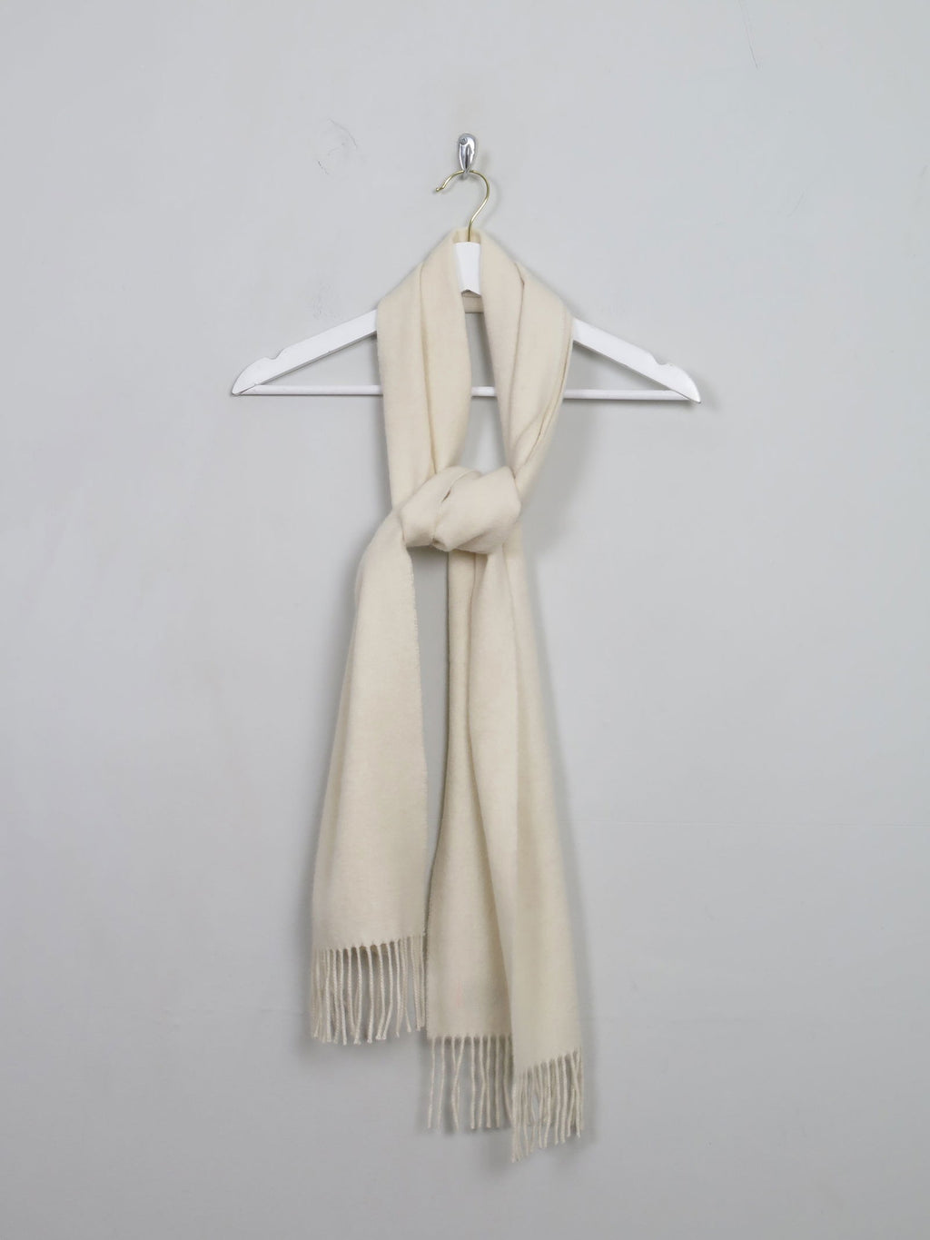 Cream Cashmere Mix Scarf - The Harlequin