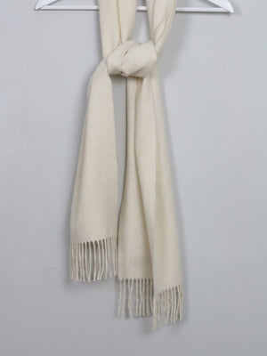 Cream Cashmere Mix Scarf - The Harlequin