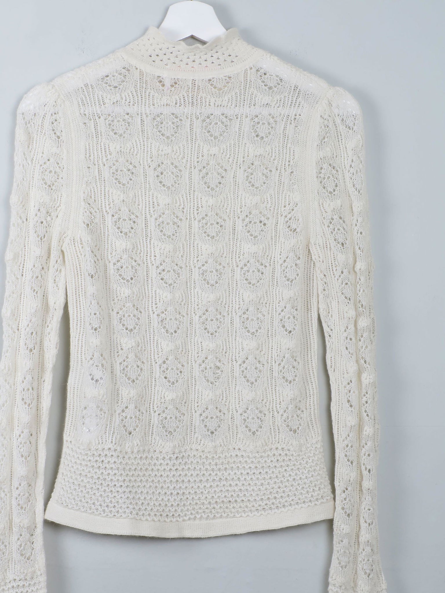 Cream Crochet Vintage Victorian Style See By Chloe Top S - The Harlequin