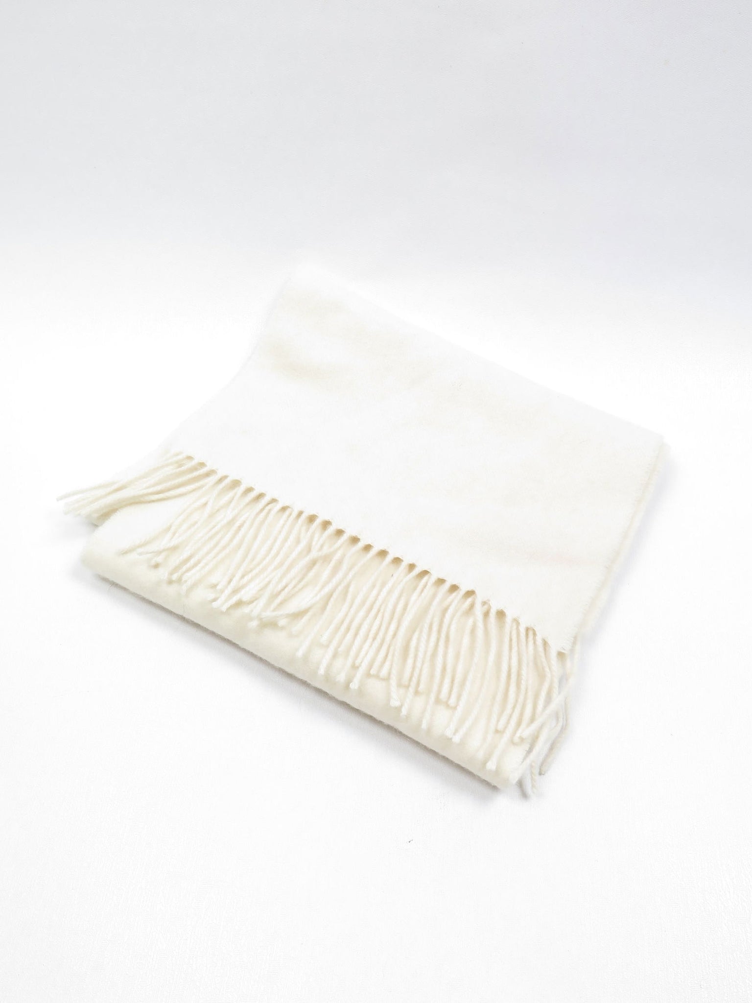 Cream Vintage Cashmere Mix Scarf - The Harlequin