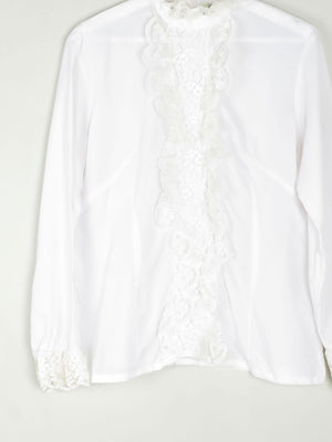 Cream Vintage Romantic Blouse S/M - The Harlequin
