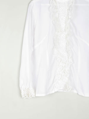 Cream Vintage Romantic Blouse S/M - The Harlequin