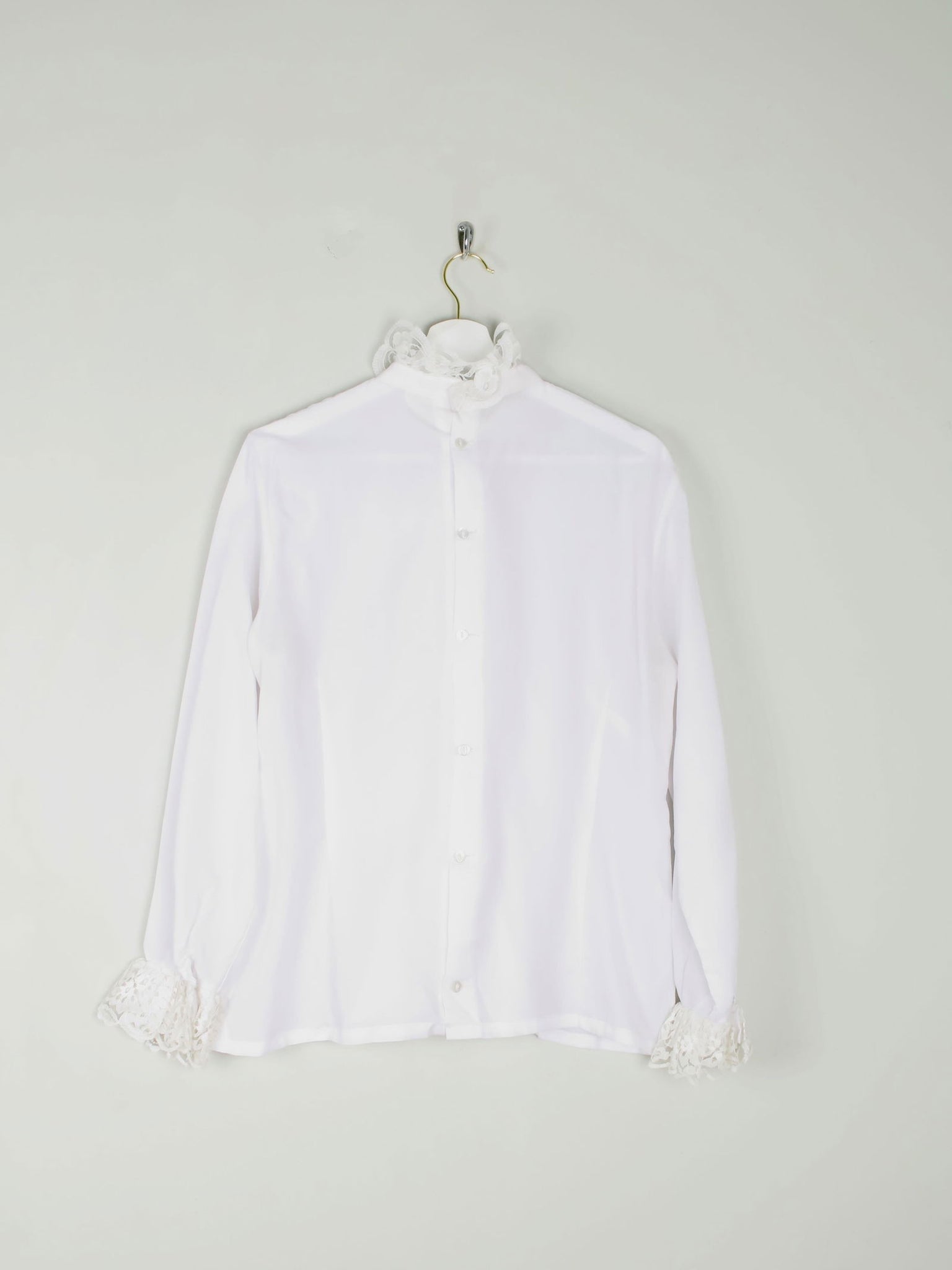 Cream Vintage Romantic Blouse S/M - The Harlequin
