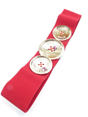 Designer Style Elastic Waspie Belt Available In Three Colours - The Harlequin