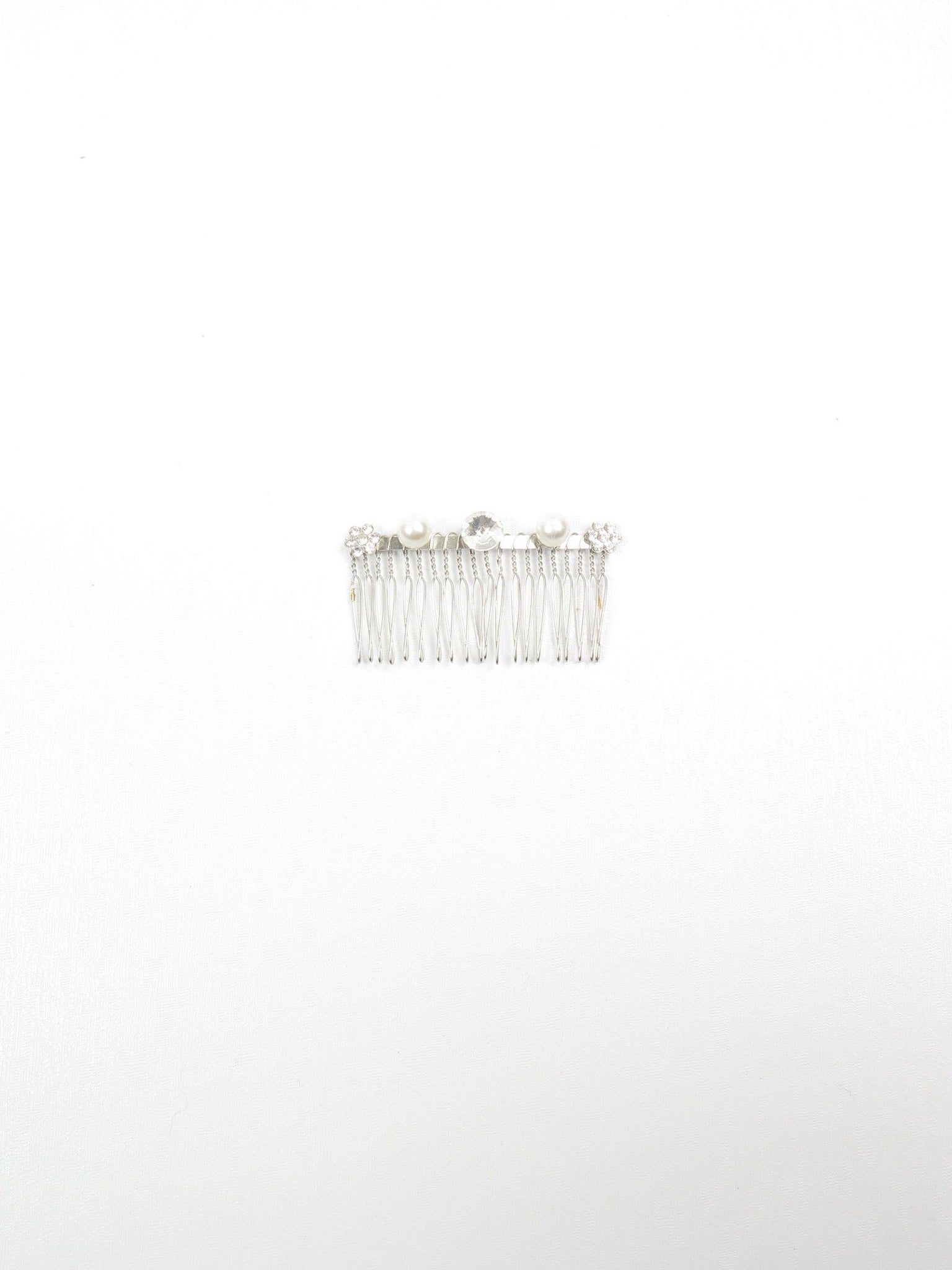 Diamanté /Pearl & Silver Hair Comb - The Harlequin