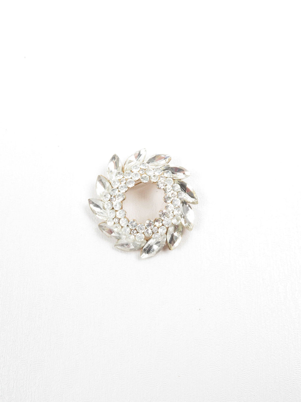 Diamanté Round Vintage Style Brooch - The Harlequin