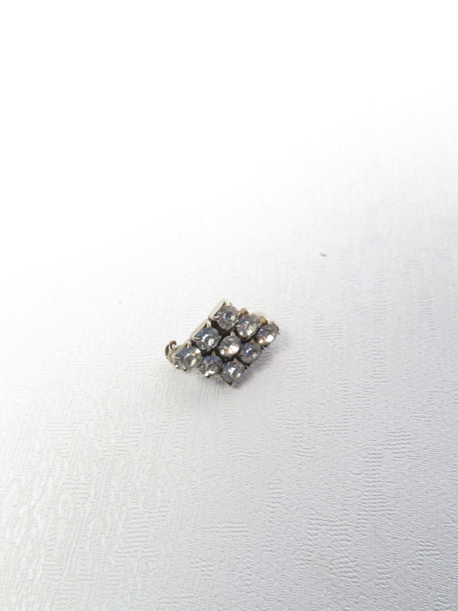 Diamanté Silver Coloured Small Brooch - The Harlequin