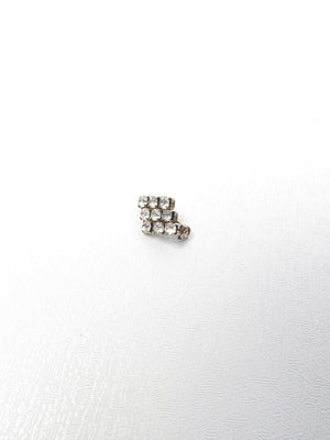 Diamanté Silver Coloured Small Brooch - The Harlequin