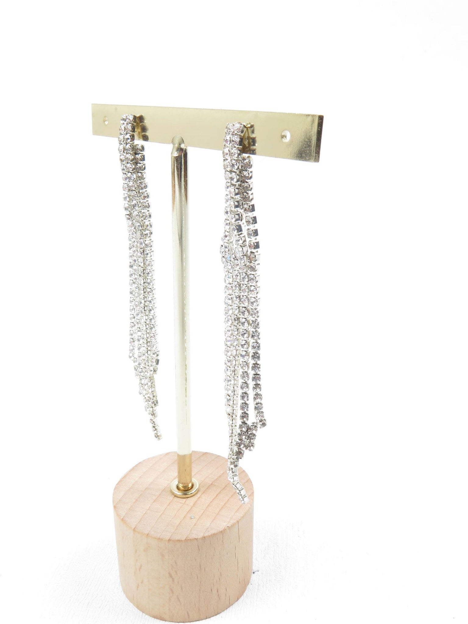 Diamanté Statement Long Earrings New - The Harlequin