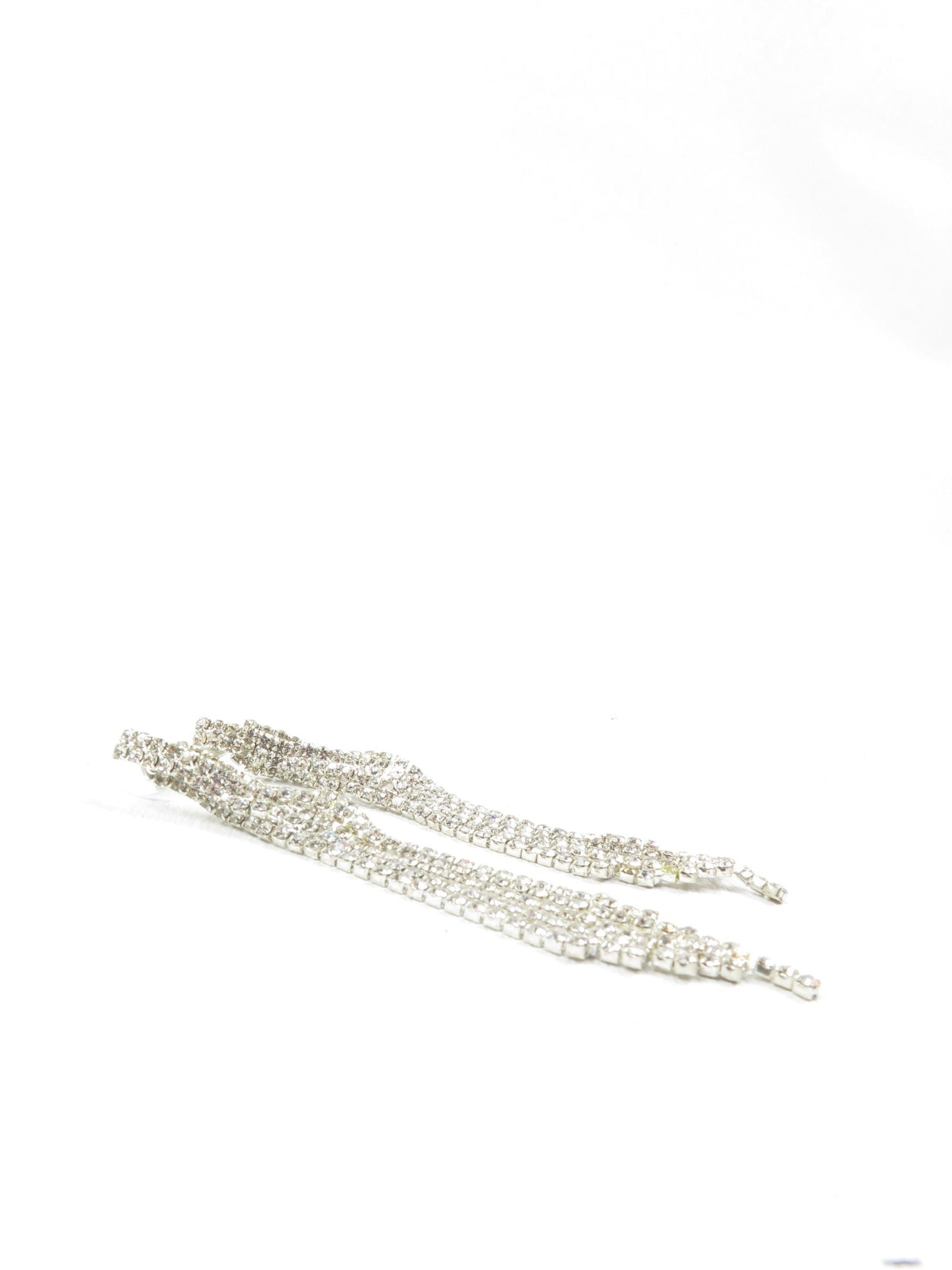 Diamanté Statement Long Earrings New - The Harlequin