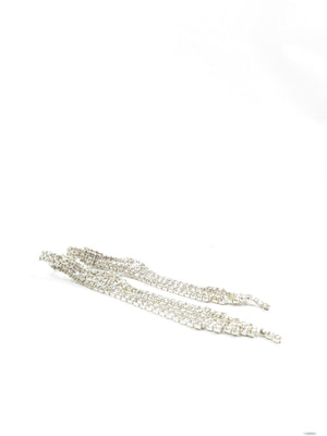 Diamanté Statement Long Earrings New - The Harlequin