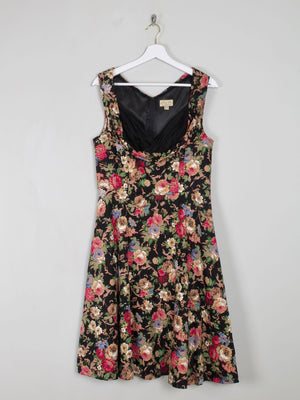 Floral Vintage 1950s Style Dress 14 - The Harlequin