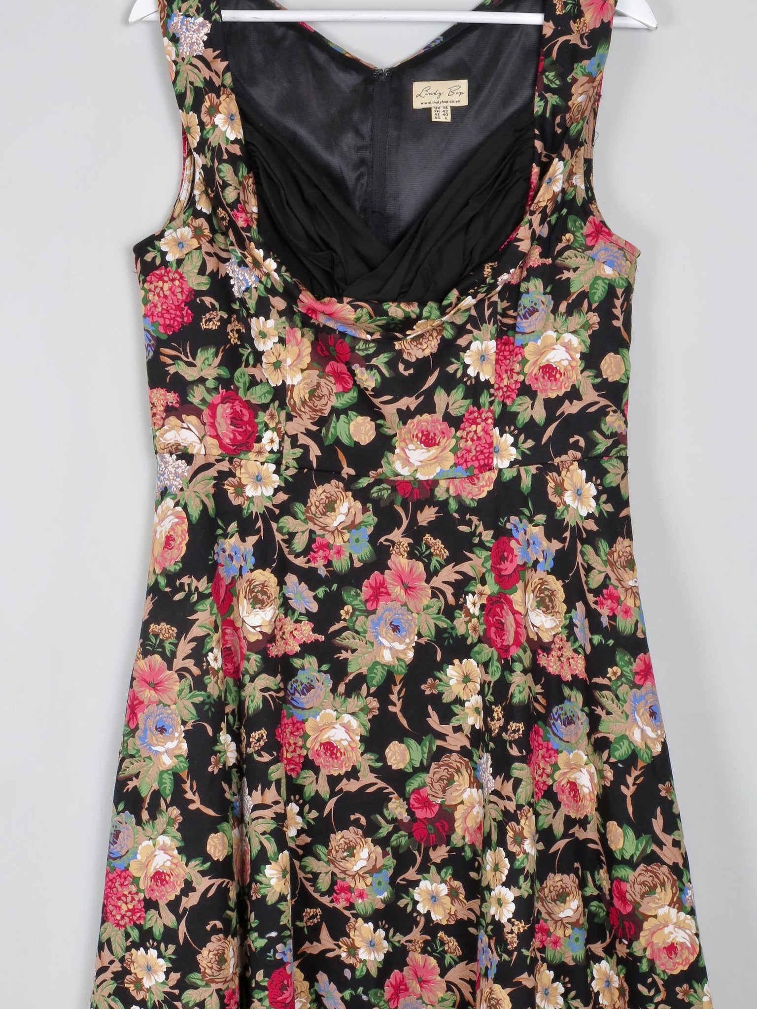 Floral Vintage 1950s Style Dress 14 - The Harlequin